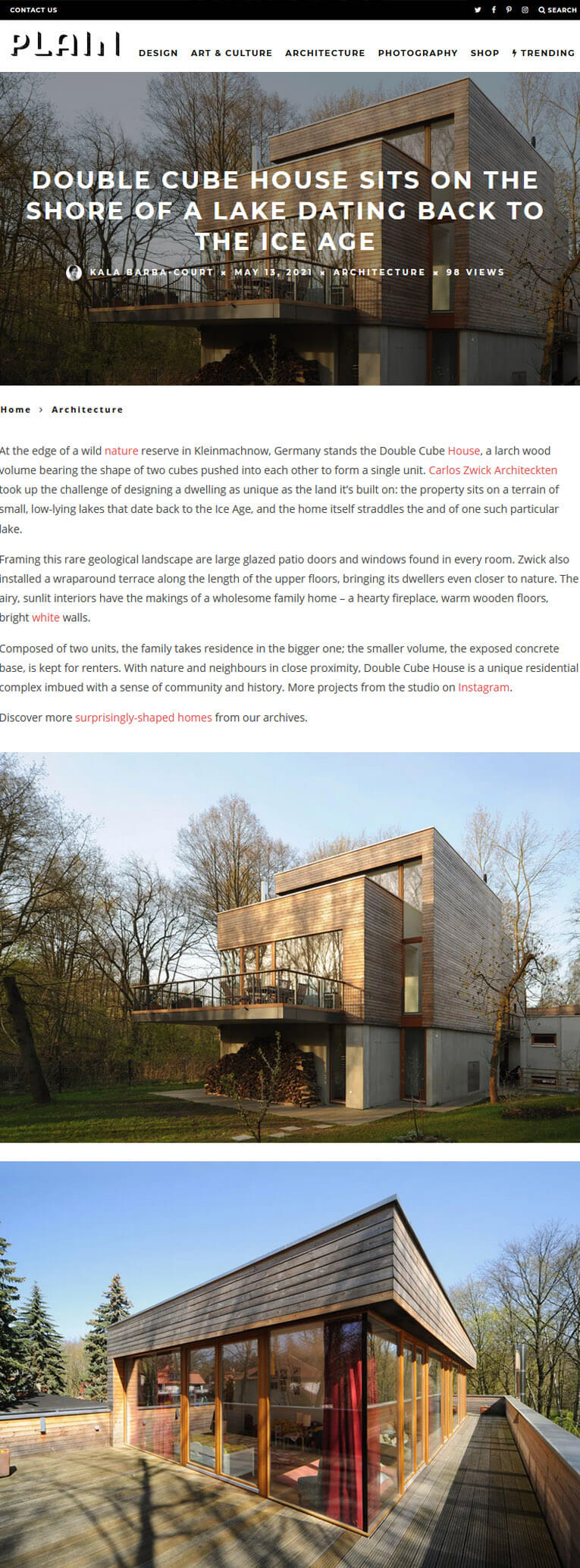 Double Cube House in Plain Magazine