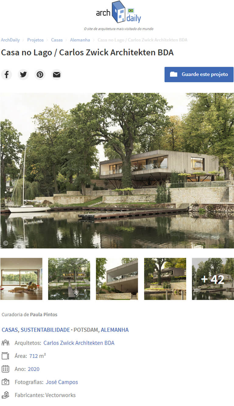 Haus am See in ArchDaily Brasil