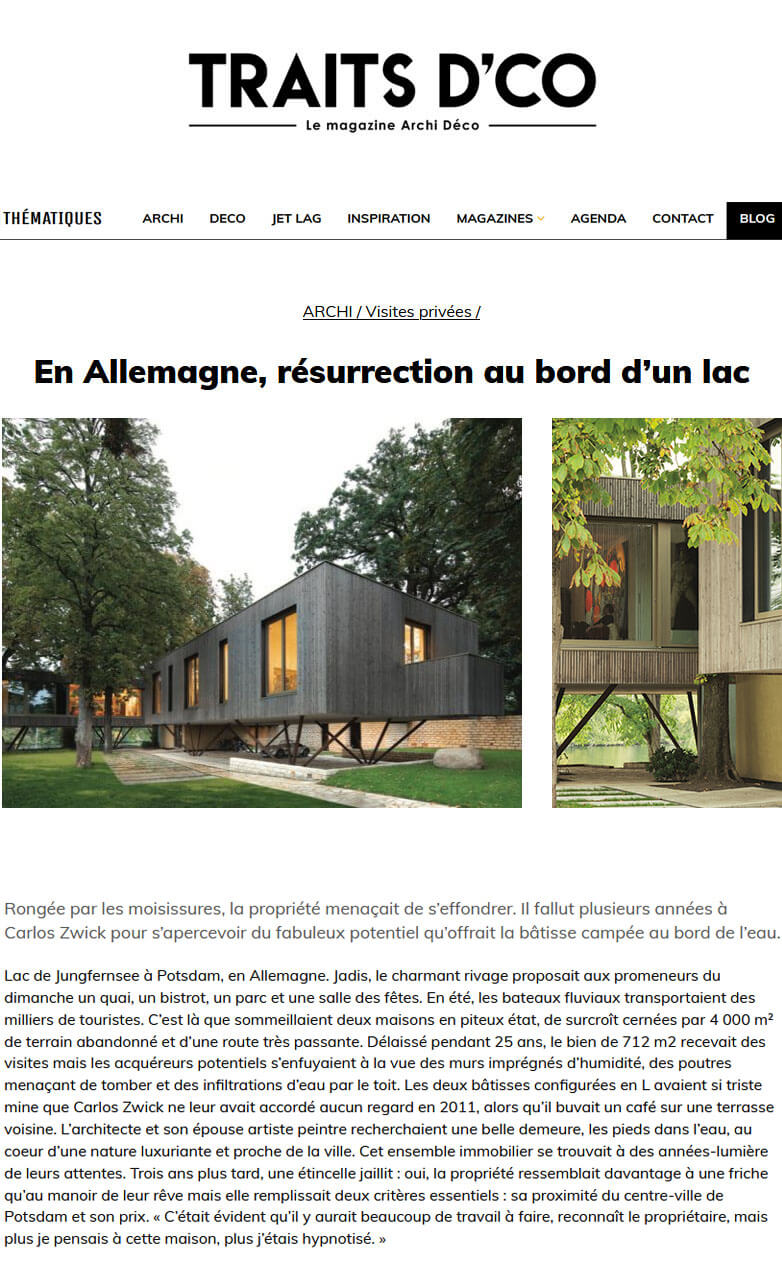 Haus am See in Traits D’co magazine